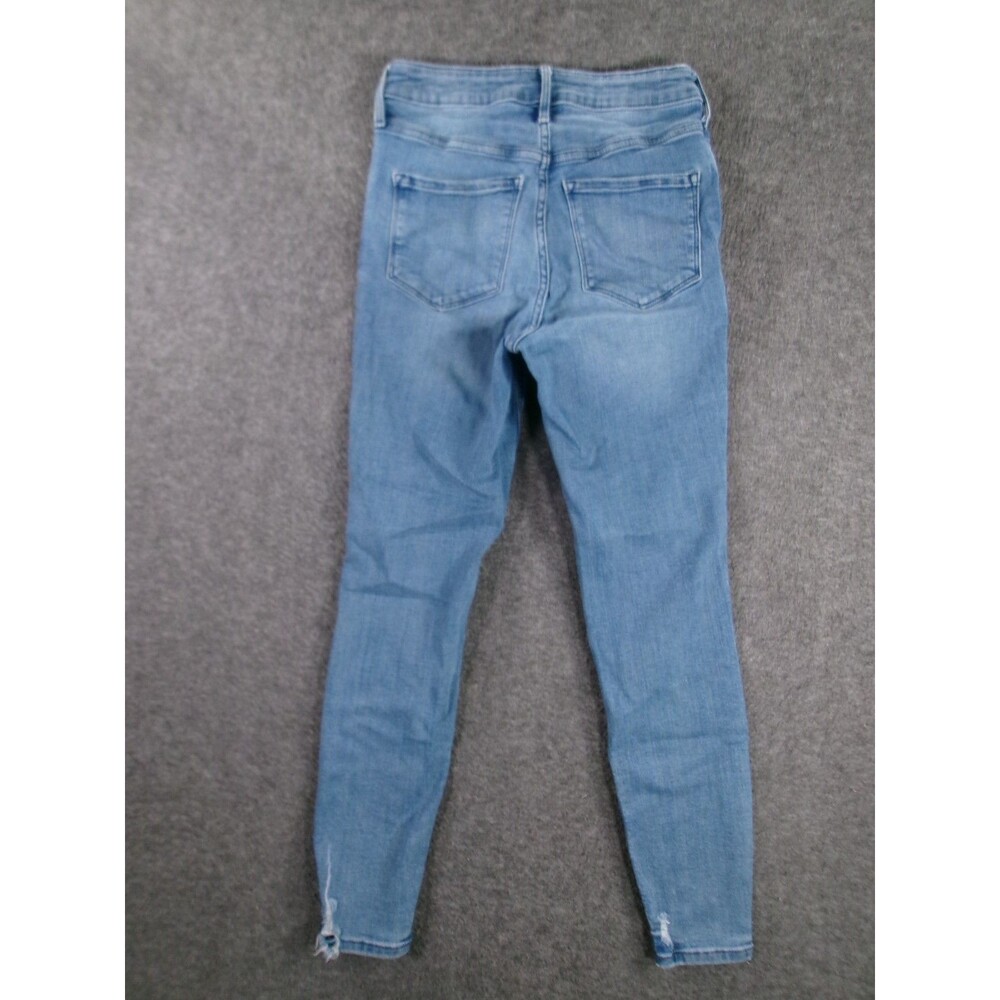 Old Navy Rockstar Jeans Women 2 Blue High Rise Super Skinny Light Wash - Picture 10 of 13